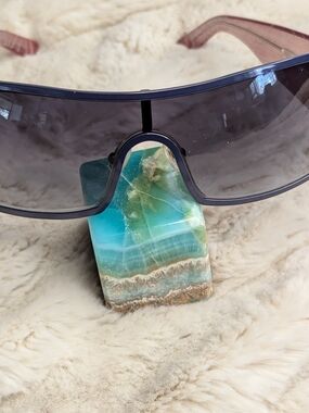 Oversized Shield Sunglasses in Smoke Lens with Pink Arms